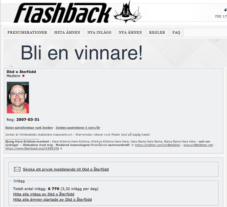 flashback talks, Flashback, död o återfödd
